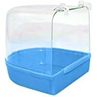 Honey MoMo Bañera para pájaros- accesorios para pájaros- loro para mascotas- color azul